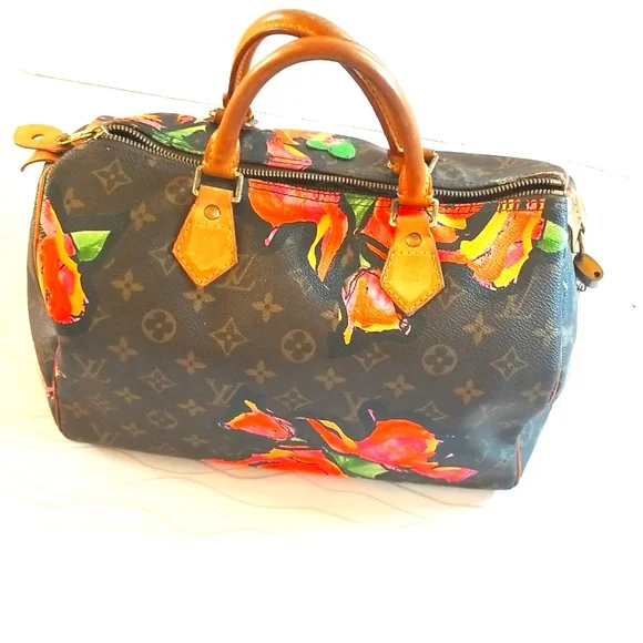 Louis Vuitton STEPHEN SPROUSE Monogram Neon ROSES Floral Ltd Ed Speedy 30 2008/9 - Picture 3 of 10
